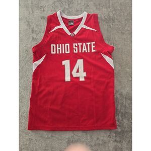 Ohio State Buckeyes Red Number 14 Basketball Jersey Men's Size M Team‎